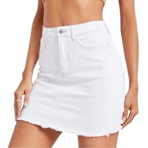 Women's white mini denim skirt Size Small